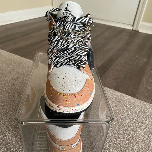 **SOLD** NEW Custom Nike Air Jordan 1 Paint Splatter Size 10 Mens - Picture 3 of 16